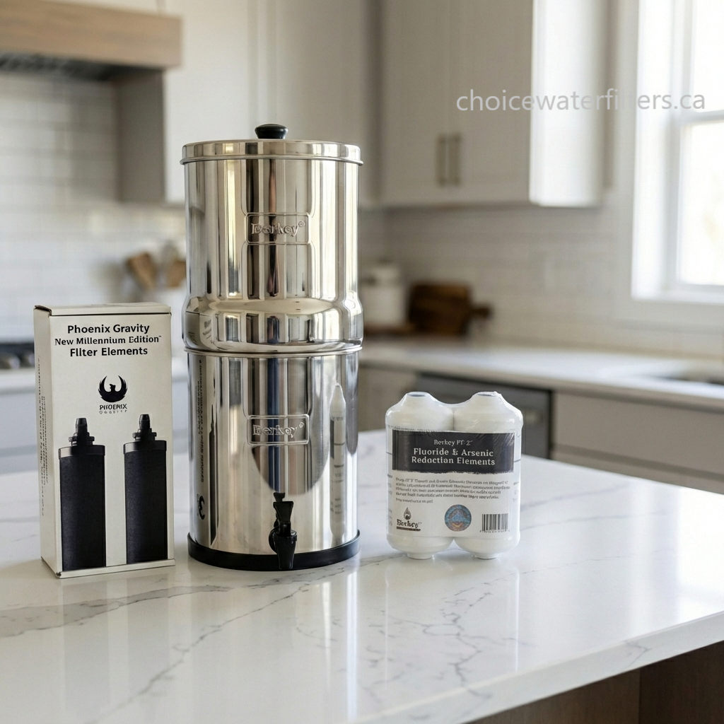 Phoenix Gravity New Millennium Edition™ Filter Elements and Berkey PF-2™ Fluoride and Arsenic Filter Combo