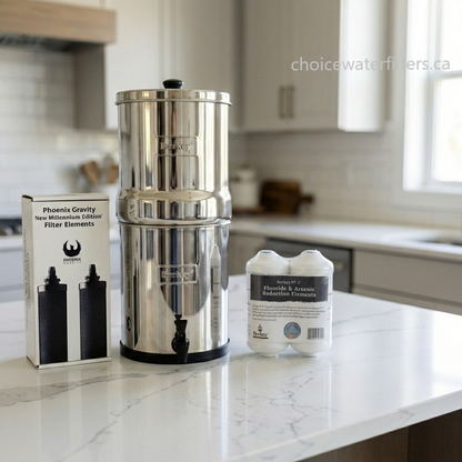 Phoenix Gravity New Millennium Edition™ Filter Elements and Berkey PF-2™ Fluoride and Arsenic Filter Combo