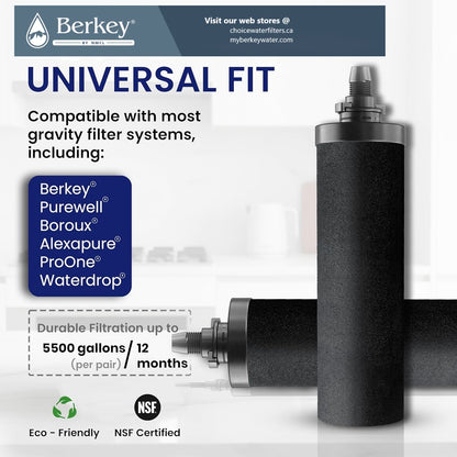NSF certified water filter for Berkey