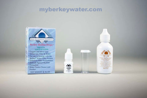 Berkey Biofilm Drops are used for storing and maintaining pure, fresh water